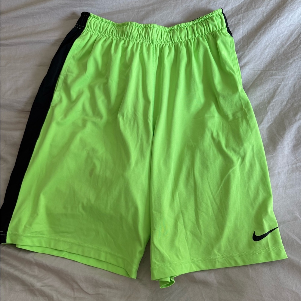 Nike Men's Bright Green Athletic Shorts - Picture 1 of 2